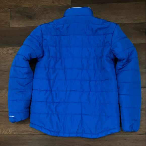 EUC Eddie Bauer Blue Puffer Jacket Youth XL 16 - Picture 10 of 12